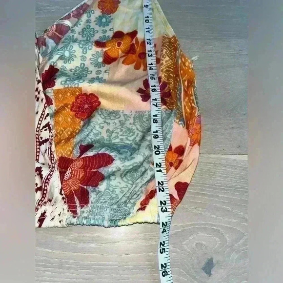 Free People Tied To You Tank Top In Tropical Combo Sz: Medium M - Picture 9 of 9